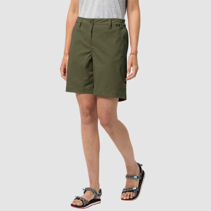 Pantalones Cortos Jack Wolfskin Desert Mujer Verdes Mexico-9845161